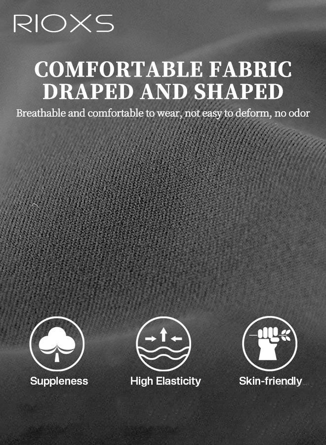 RIOXS Women's Flare Leggings, Ladies V Crossover Yoga Pants, Tummy Control High-Waisted Wide Leg Trousers, Gym Bootcut Yoga Pants, Bell Bottoms For Women, Deep Gray - Image 4